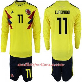 Maillot/Tenue Colombie Cuadrado 11 Enfant Domicile Coupe du monde 2018 Manche Longue